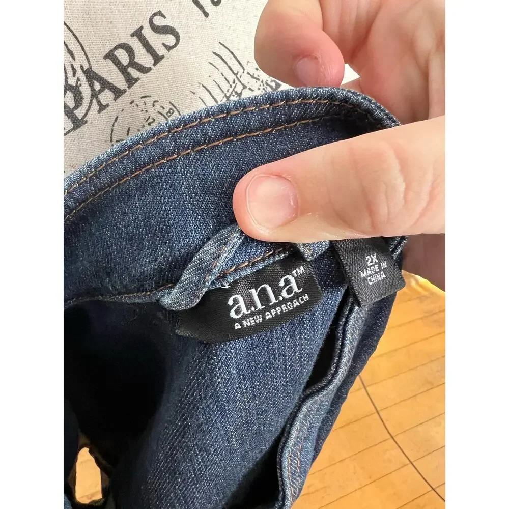 ana plus size button up jean jacket - Picture 3 of 9